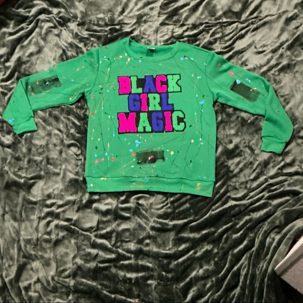 Vibrant Green 'Black Girl Magic' Women's Sweatshirt
